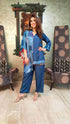 Blue Half Kaftan Coord Set